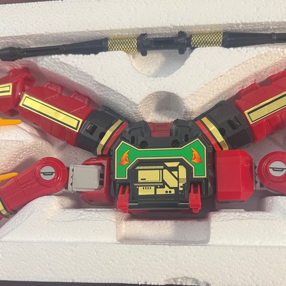 Vintage 1994 Mighty Morphin Power Rangers Red Dragon Thunderzord (orig. pkg). - Picture 11 of 16